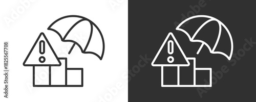 Crisis Icon Set Vector Collection Isolated In Black And White