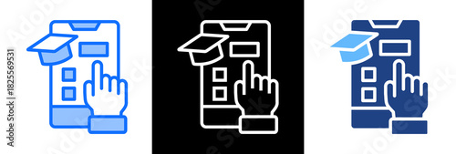 Mobile Learning Apps triplestyle icon