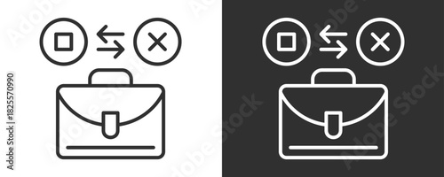 Career Option Icon Set Vector Collection Isolated In Black And White