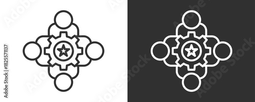 Workforce Icon Set Vector Collection Isolated In Black And White