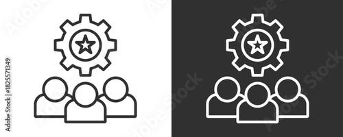 Partnership Icon Set Vector Collection Isolated In Black And White