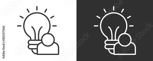 Mentorship Icon Set Vector Collection Isolated In Black And White