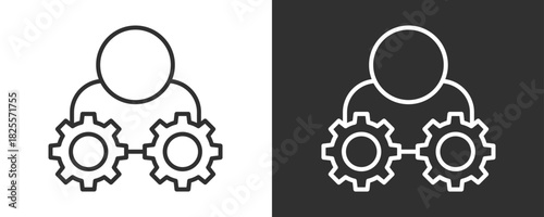Internship Icon Set Vector Collection Isolated In Black And White