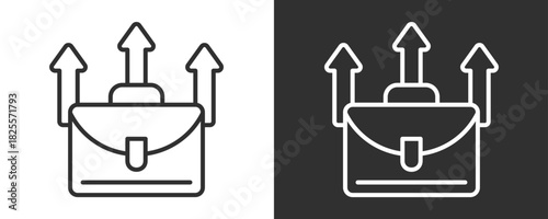 Career Advancement Icon Set Vector Collection Isolated In Black And White