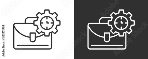 Work Experience  Icon Set Vector Collection Isolated In Black And White