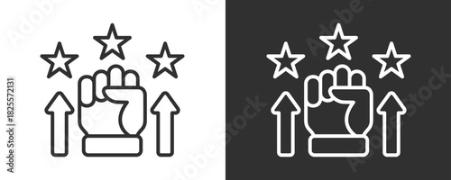 Leadership Icon Set Vector Collection Isolated In Black And White