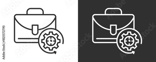 Part Time Icon Set Vector Collection Isolated In Black And White