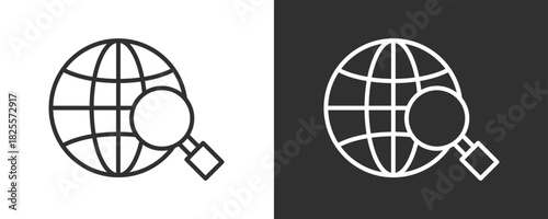 Research Icon Set Vector Collection Isolated In Black And White