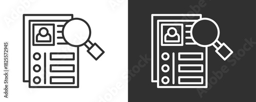 Recruitment Icon Set Vector Collection Isolated In Black And White