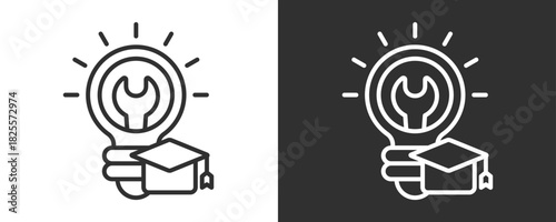 Skill Icon Set Vector Collection Isolated In Black And White