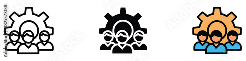 Team Management icon vector. group setting symbol. vector illustration.