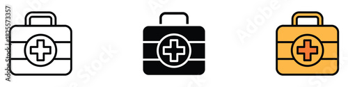 Medical kit icon vector. healthcare, emergency, and medical assistance symbol. vector illustration.