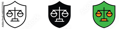 Protection icon vector. justice, law, and security symbol. vector illustration.