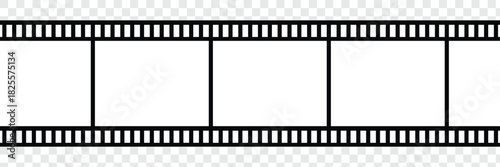 Classic Film Strip Vector Silhouette Set, High-quality black movie reel strip illustrations in vintage style, perfect for retro editing, posters, logos, media and print designs. movie reel. 