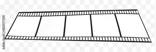 Film Strip icon in fill style. Movie roll. Filmstrip photographer equipment. Black photogram vector design can be used for mobile app and web design. Best Design. Vector illustration. 