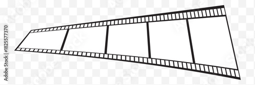 Film Strip icon in fill style. Movie roll. Filmstrip photographer equipment. Black photogram vector design can be used for mobile app and web design. Best Design. Vector illustration. 