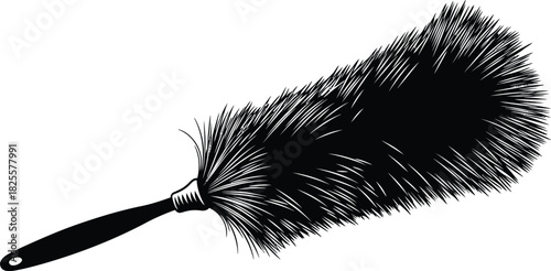 Black feather duster, cleaning tool, housework equipment