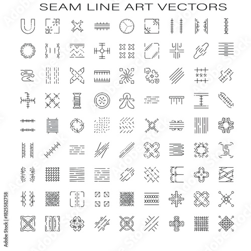 Detailed Seam Design with Fabric Stitching Texture