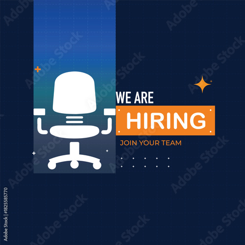 Hiring and recruitment banner design. Vacant position, join our team. Business hiring and recruiting concept