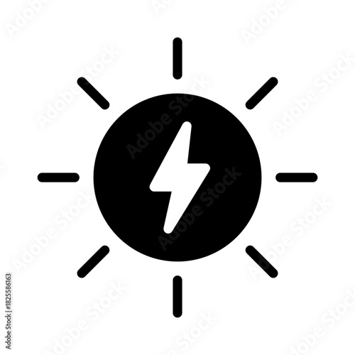 solar energy solid icon