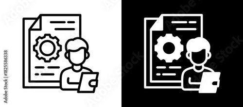 School Management whiteblack icon