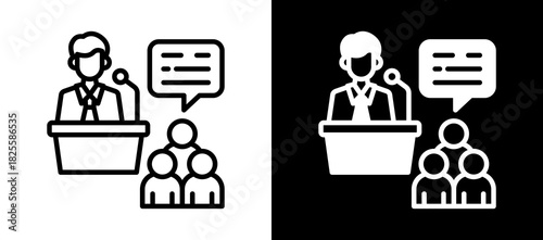 Academic Conferences whiteblack icon