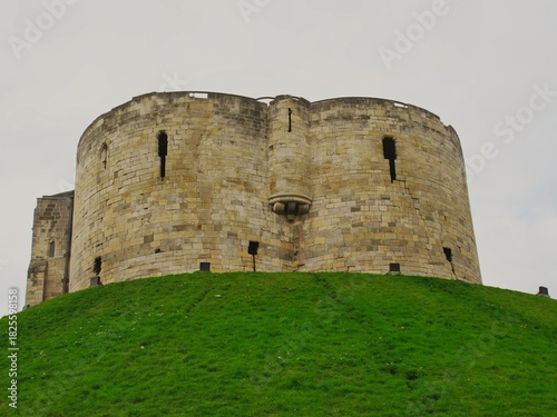 York, UK - October 11,2025: Clifford's Tower, the surviving part of York Castle