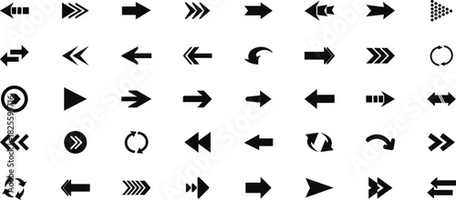Arrow icon set. Arrow. Cursor. Black vector arrows icons. Collection different arrows sign. Modern simple arrows.Arrow big black set.