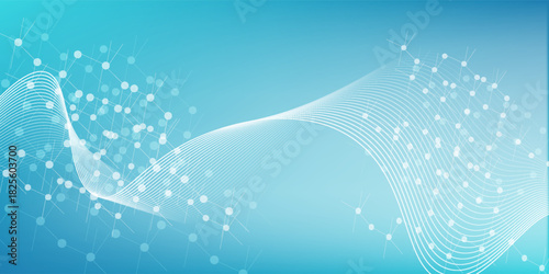 Scientific raster illustration of molecular structures. Molecule DNA research as concept. Chemistry pattern, illustration