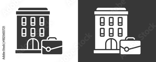 Dormitory Icon Set Vector Collection Isolated In Black And White