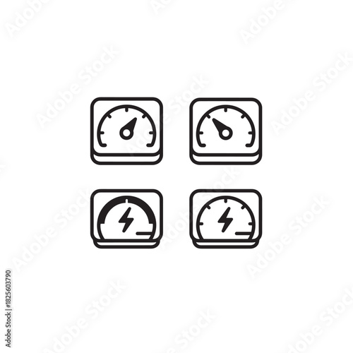 AmpDrive line art innovative battery powered vehicle technolog