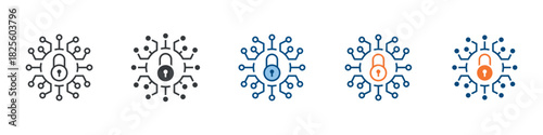 Cyber Security Icon Set Multiple Style Collection 
