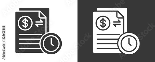 Salary Icon Set Vector Collection Isolated In Black And White