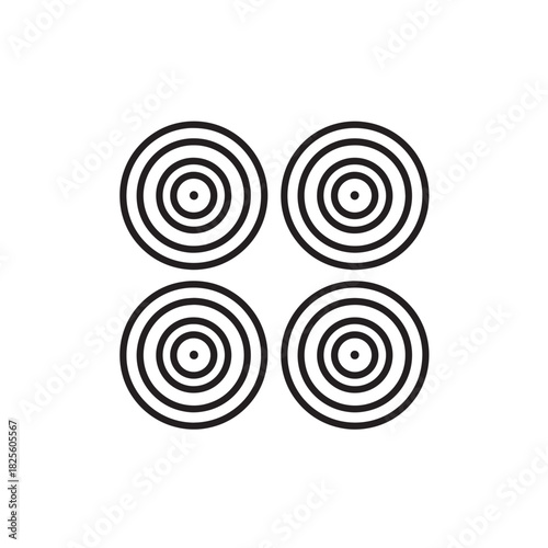 Archery Target line art precision sport illustration