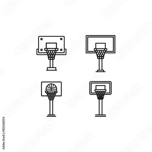 Backboard line art minimalistic style artwork collection