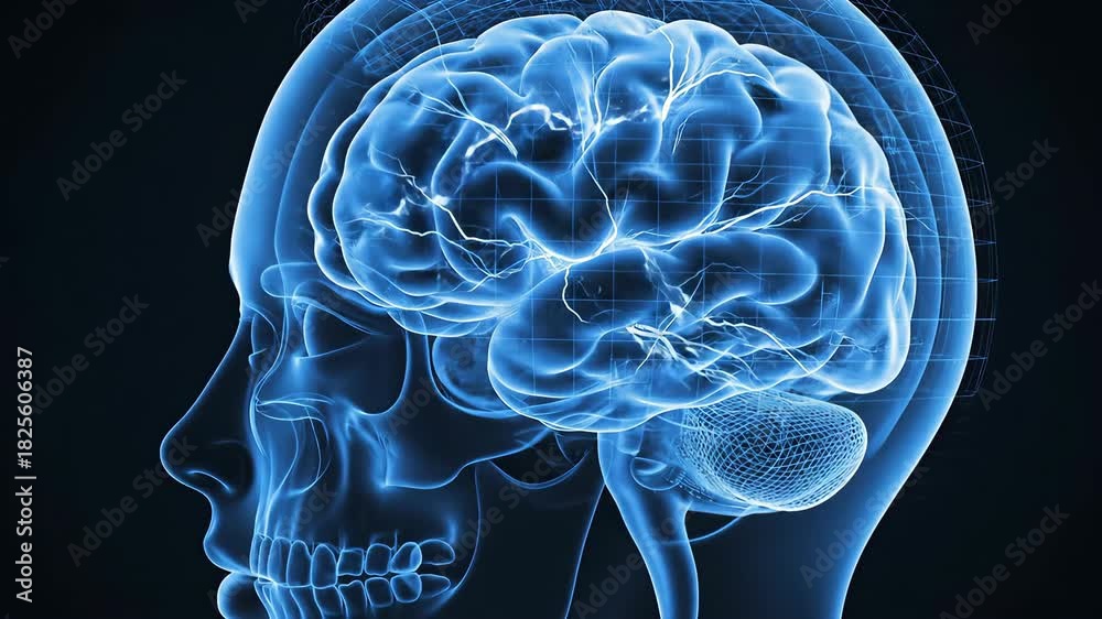 Medical Visualization of the Human Brain and Skull A Detailed XRay ...
