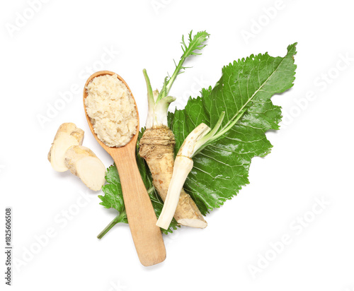 Fresh horseradish root, gra...