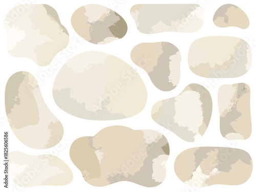 石のような流体シェイプセット ベクターイラスト