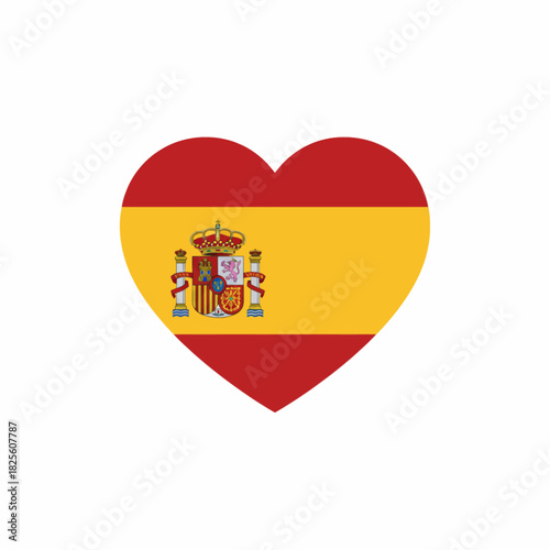 Free Download Spain Heart Flag Symbol - GFXLoad