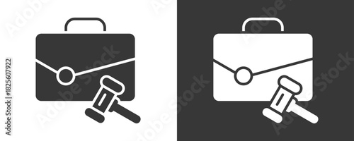 Employment Law Icon Set Vector Collection Isolated In Black And White