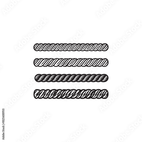 Battle Ropes line art gym workout endurance challenge