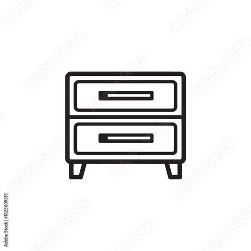 Bedside Table line art stylish functional home furniture
