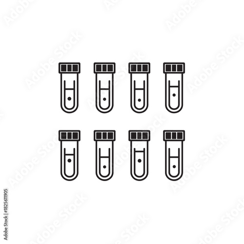 Blood Sample Vials line art clinical diagnostic supplies