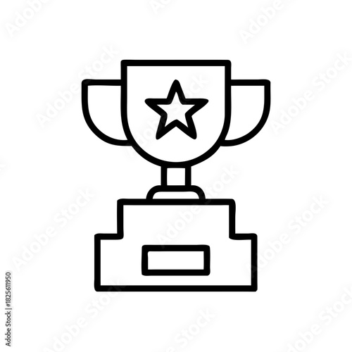 Trophy cup symbolizing achievement and success in goal tracking  