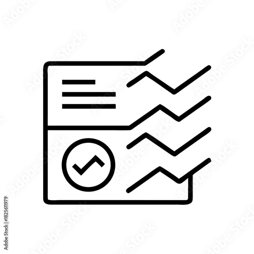 Line graph symbolizing progress and success in goal tracking  