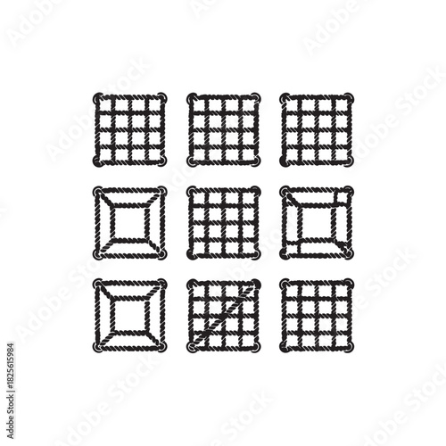 Cargo net line art useful strong safety gear