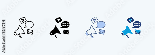 Campaign multiple style icon collection