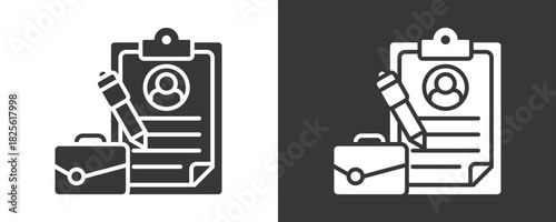 Contract Icon Set Vector Collection Isolated In Black And White