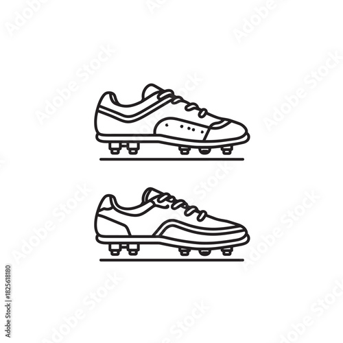 Cleats line art made to inspire powerful movement