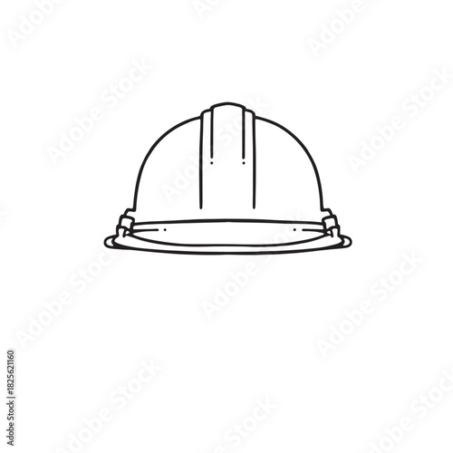 Construction helmet line art worn on site